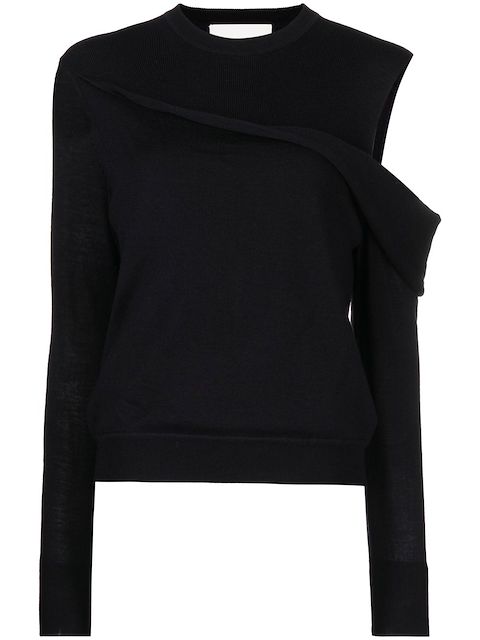 3.1 Phillip Lim fallen-shoulder wool-blend jumper