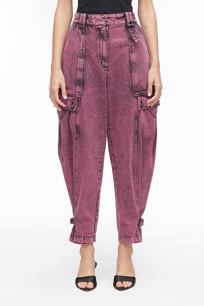 Overdyed Denim Utility Jean-pink #1 Overdyed Denim Utility Jean, - 1