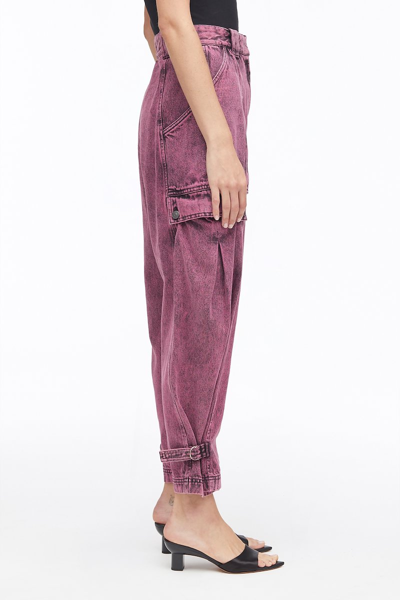Overdyed Denim Utility Jean-pink #0 Overdyed Denim Utility Jean, - 2