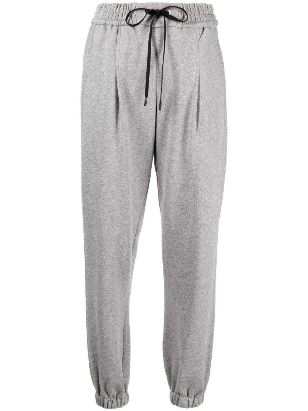 mélange-effect drawstring track pants