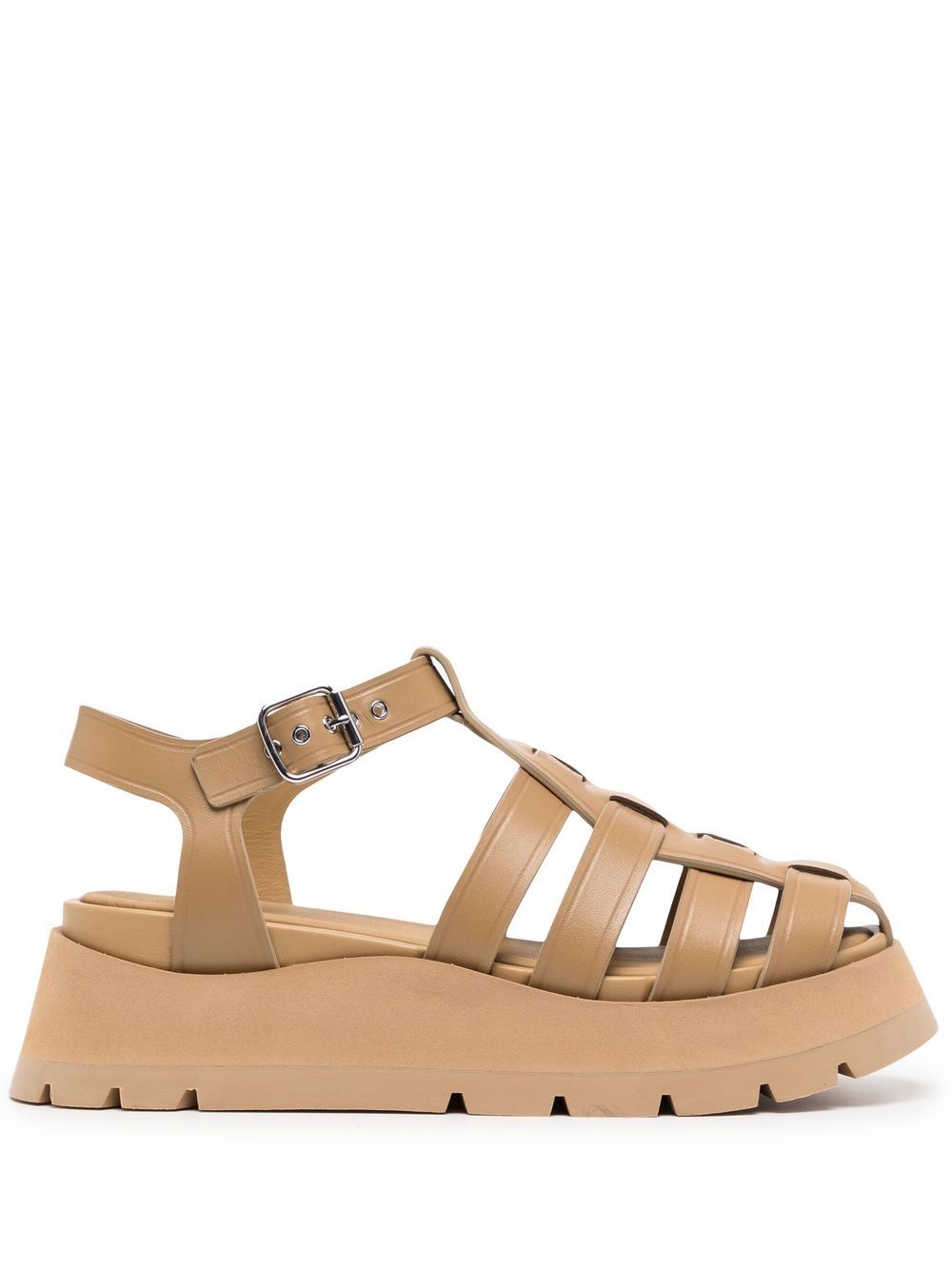 3.1 Phillip Lim / フィリップ リム Women's Kate Fisherman Leather Lug-sole Sandals In Beige