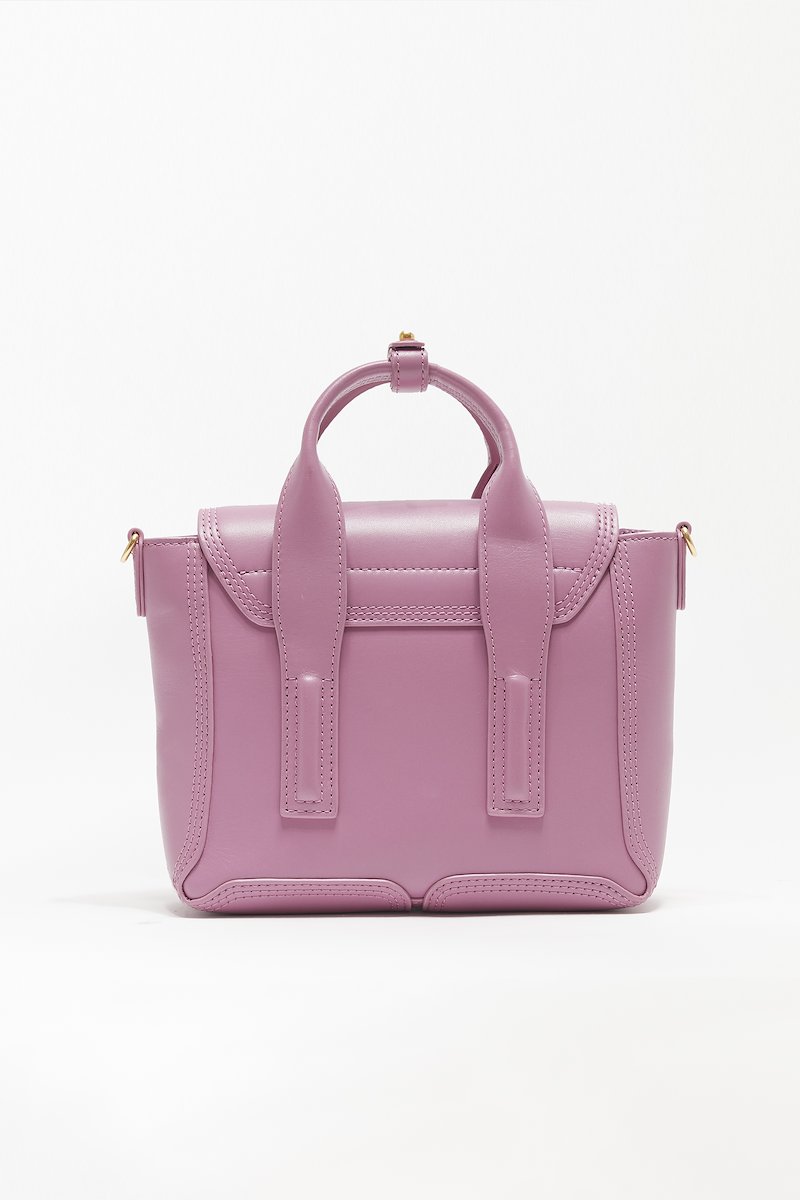 Pashli Mini Satchel-pink #1 Pashli Mini Satchel, Pashli mini satchel bag from 3.1 PHILLIP LIM featuring deep pink, calf leather, smooth grain, gold-tone hardware, two top handles, detachable shoulder strap, foldover top, main compartment, internal zip-fastening pocket and internal logo stamp.- 1