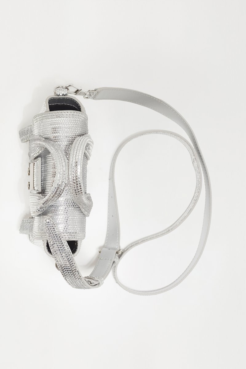 Pashli Nano Satchel-silver #1 Pashli Nano Satchel, Pashli Nano satchel bag from 3.1 PHILLIP LIM featuring silver, metallic effect, textured finish, engraved logo, silver-tone hardware, adjustable detachable shoulder strap, two top handles, foldover top, push-lock fastening and main compartment.- 3