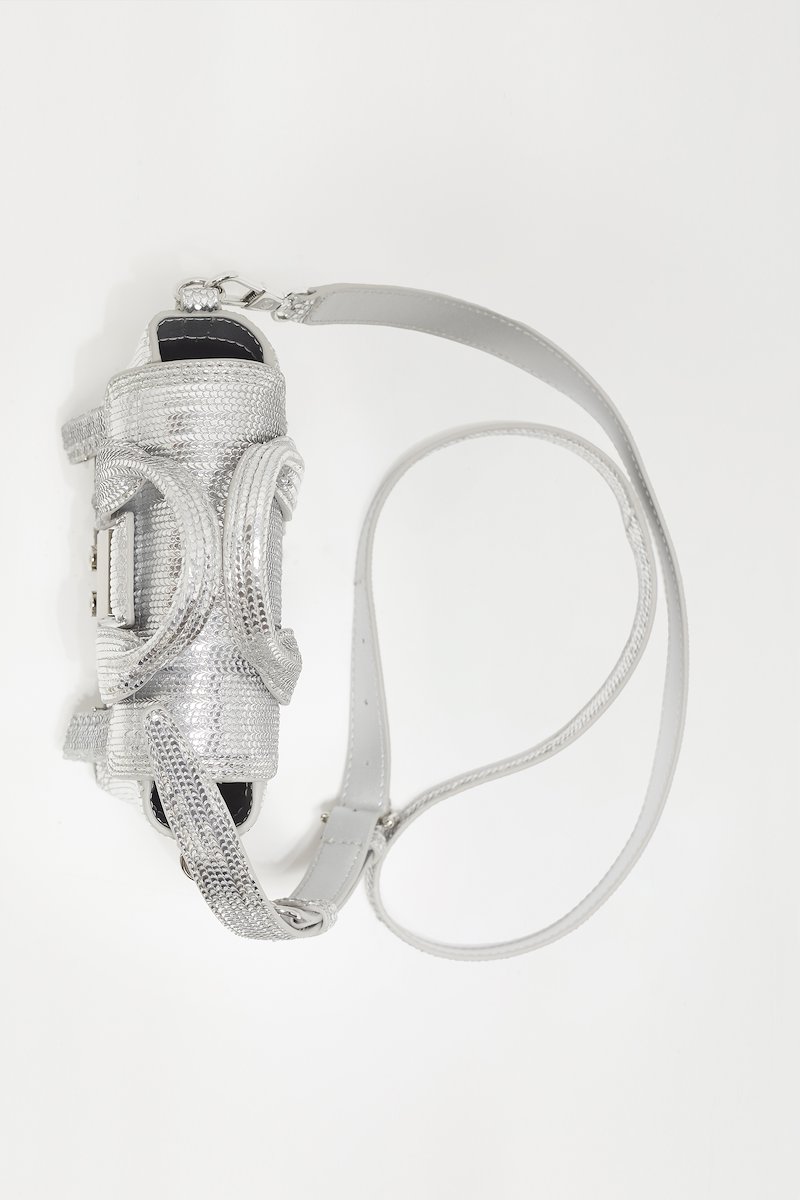 Pashli Nano Satchel-silver #1 Pashli Nano Satchel, Pashli Nano satchel bag from 3.1 PHILLIP LIM featuring silver, metallic effect, textured finish, engraved logo, silver-tone hardware, adjustable detachable shoulder strap, two top handles, foldover top, push-lock fastening and main compartment.- 3