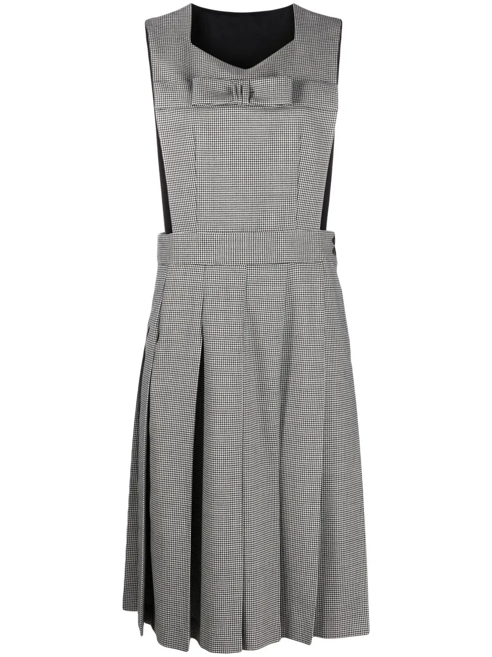 

Comme Des Garçons Girl vestido estilo jumper con motivo pied de poule - Blanco