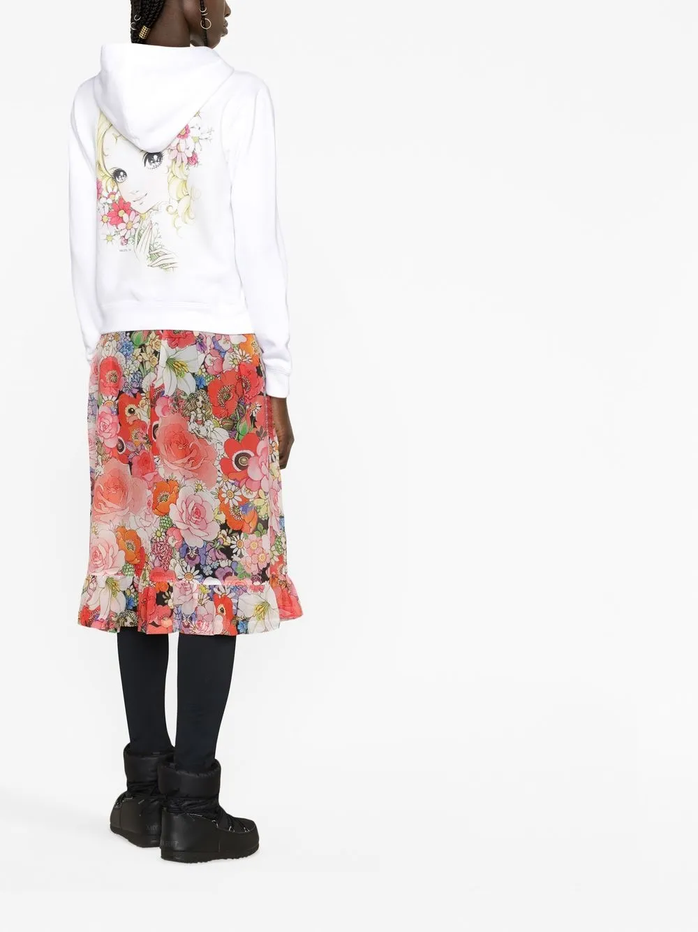 Comme Des Garçons Girl Hoodie met print - Wit