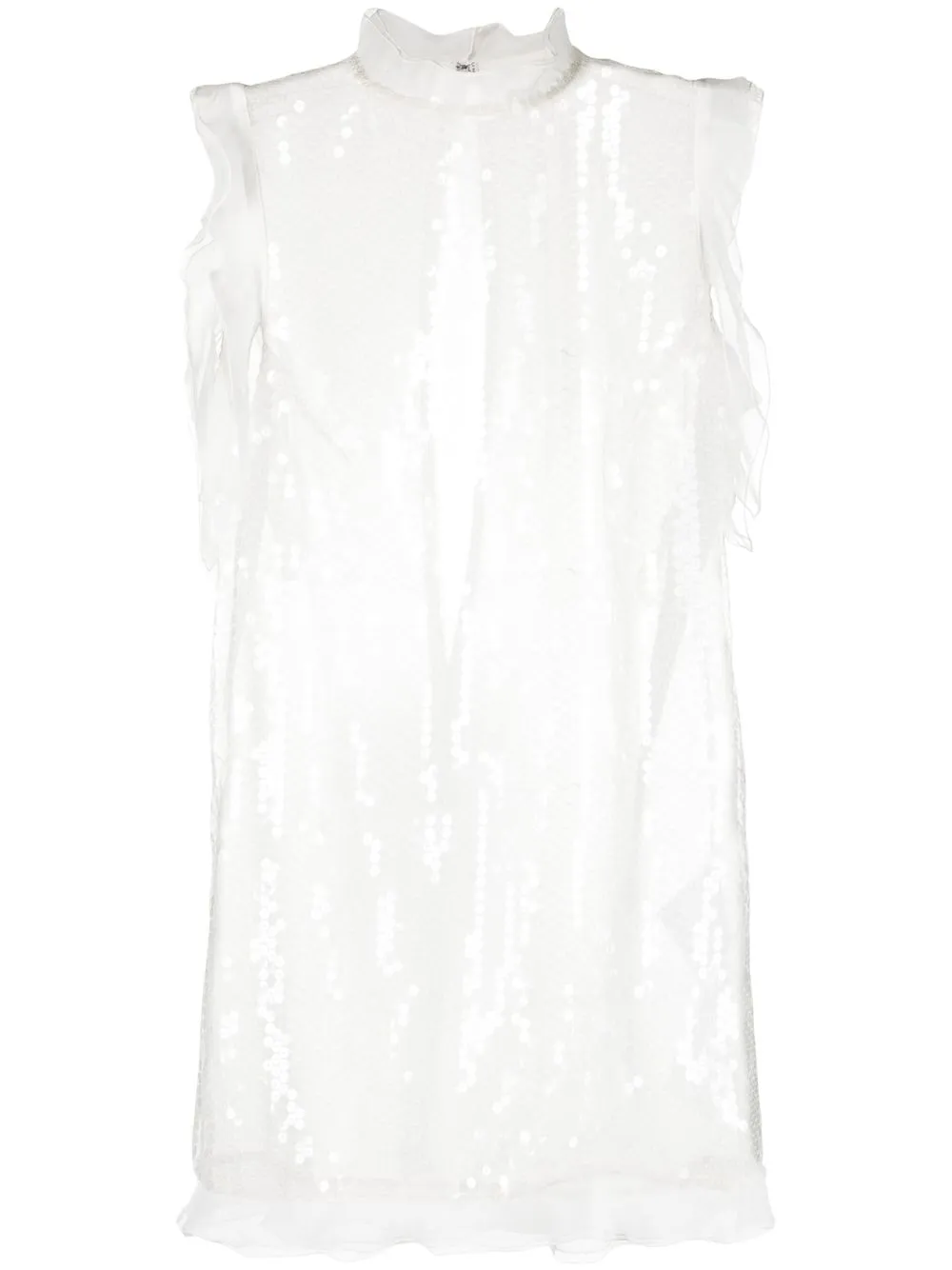 

sacai sequin-embellished sleeveless top - White