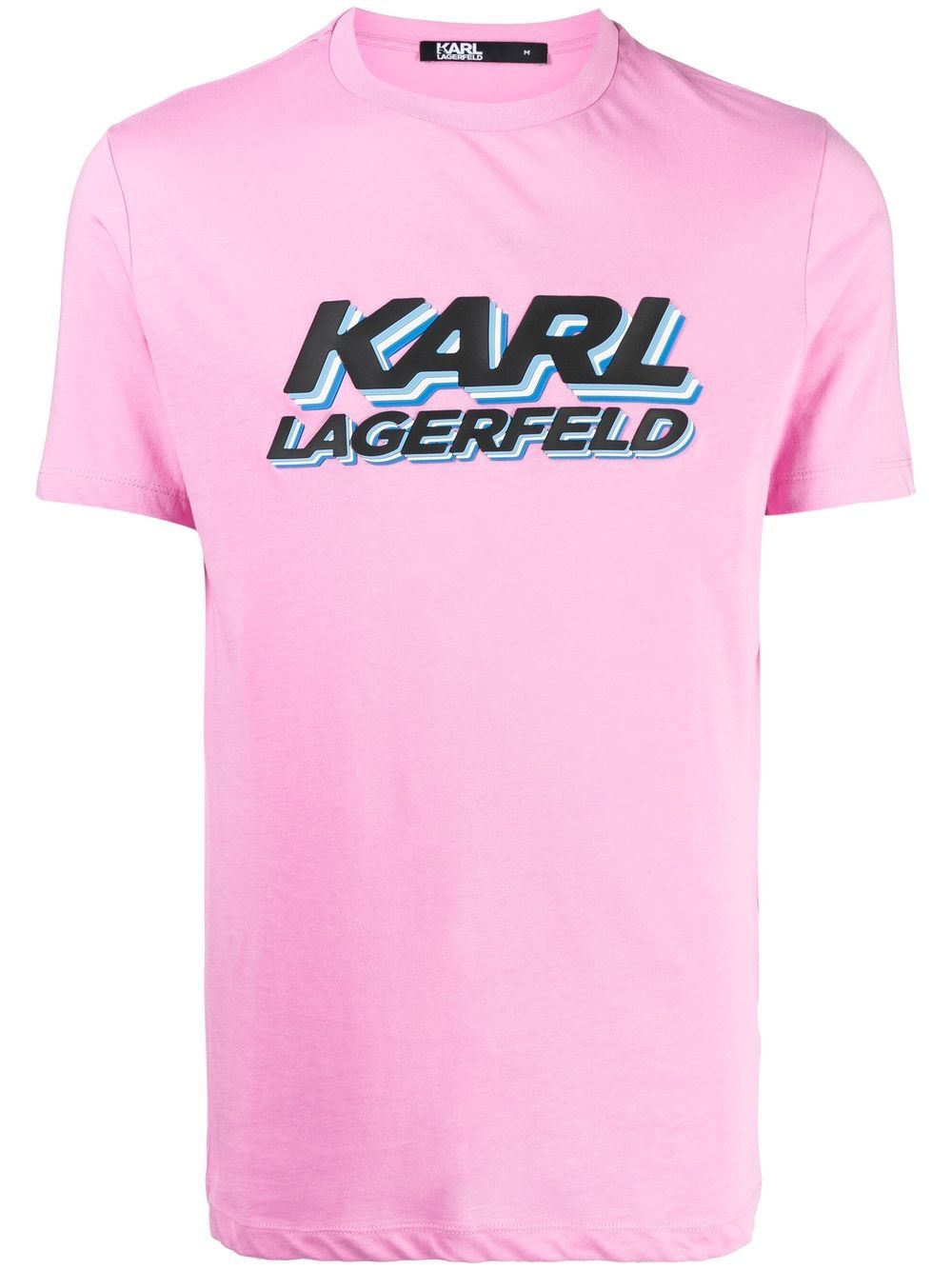 Karl Lagerfeld Logo-print Short-sleeve T-shirt In Pink