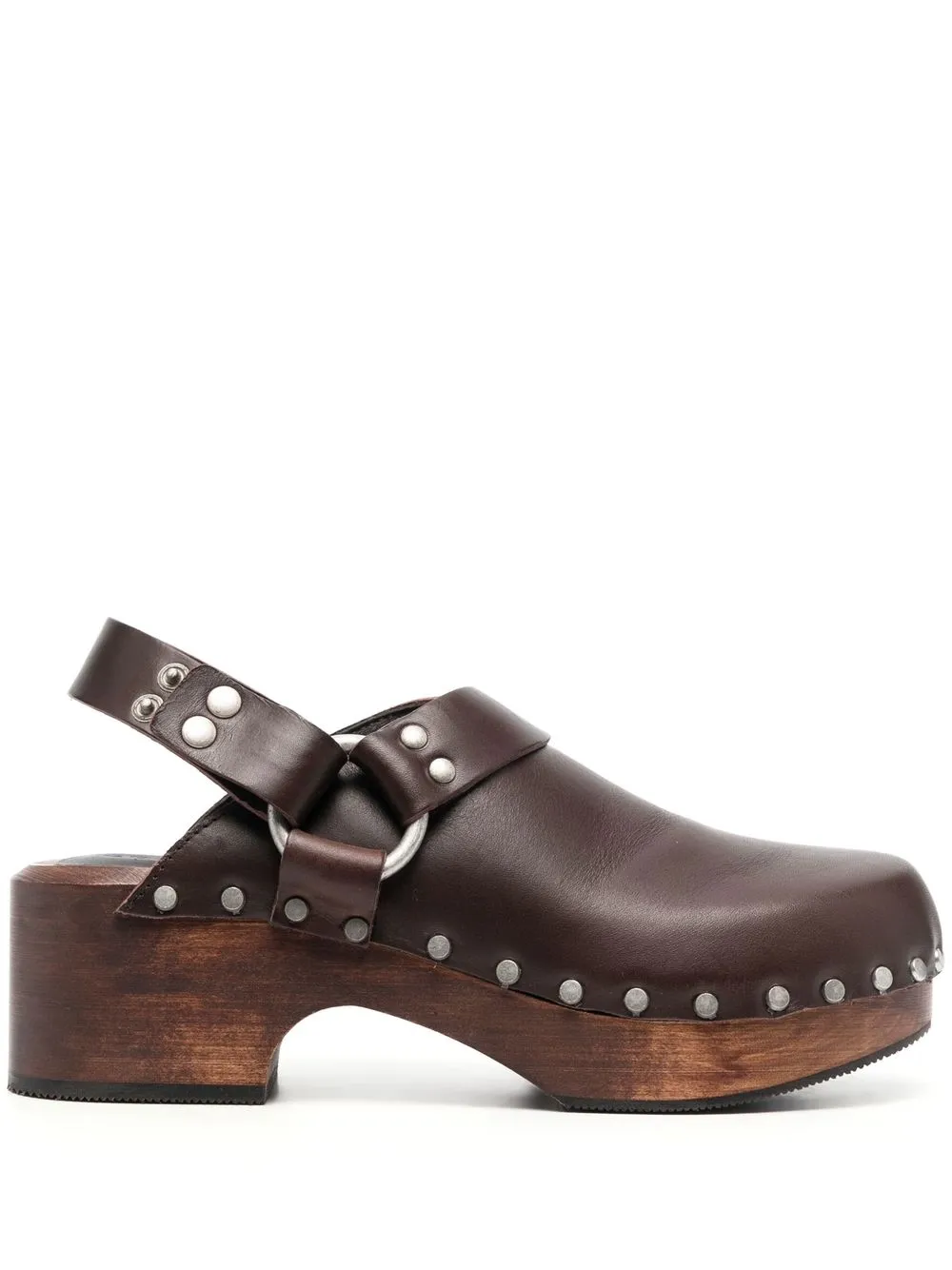 

RE/DONE stud-embellished mules - Brown