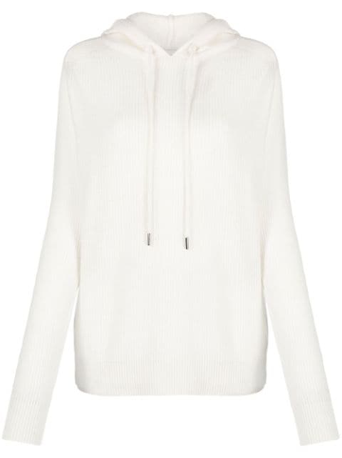 Moncler drawstring virgin wool-cashmere blend hoodie