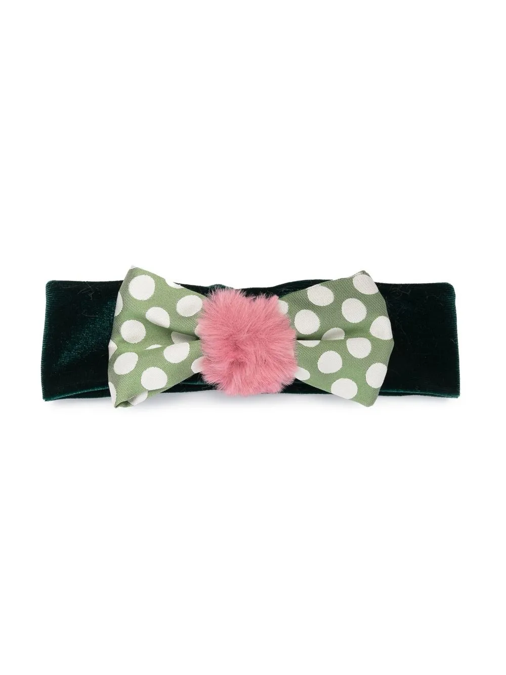 

La Stupenderia bow-detail headband - Green