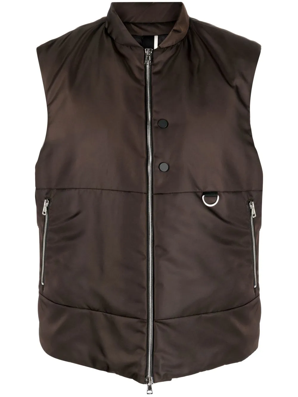 

Low Brand zip-up padded gilet - Brown