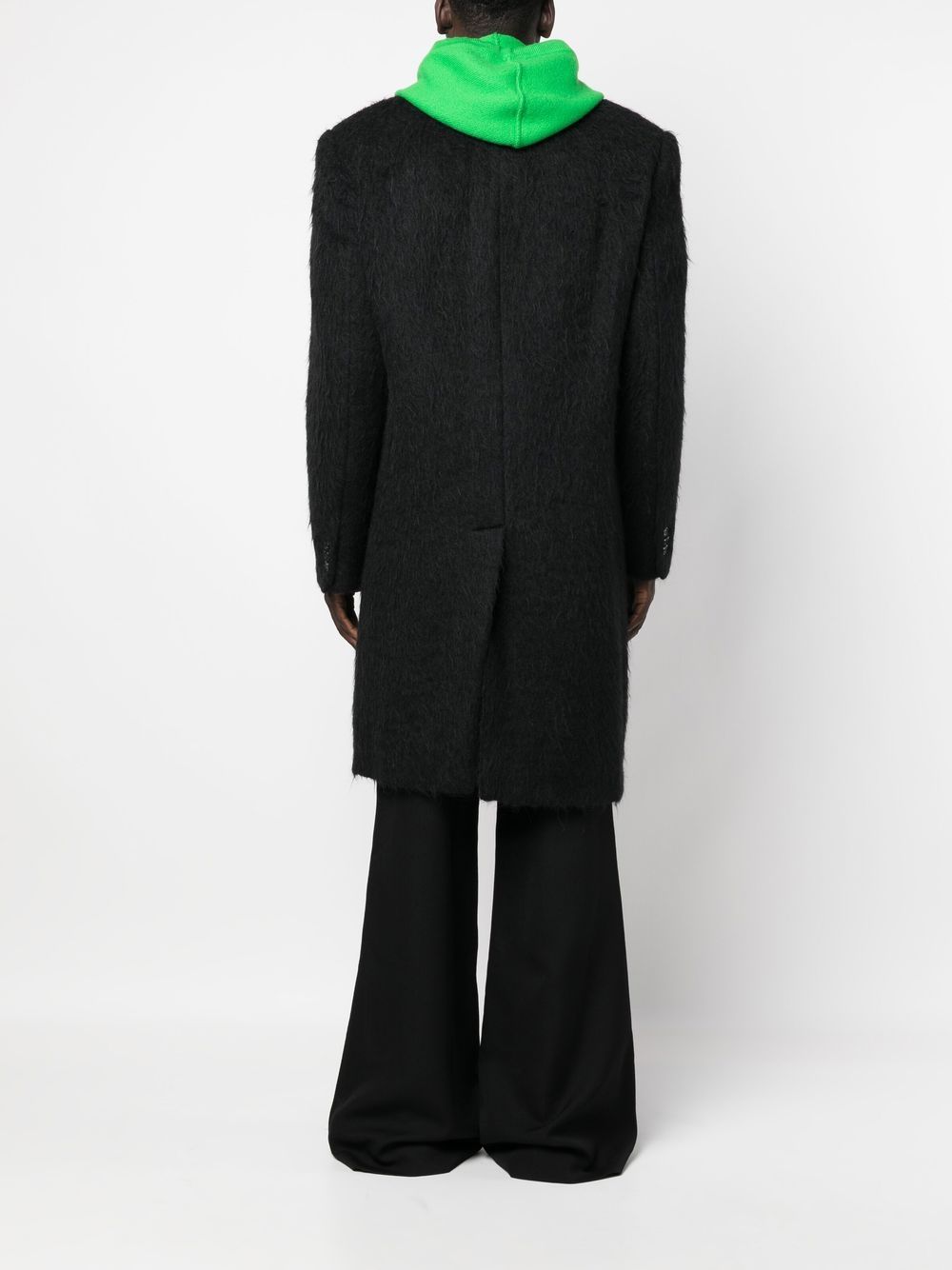 Shop Raf Simons Double-breasted Coat In Black