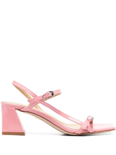 Aeyde buckle-strap patent-leather sandals