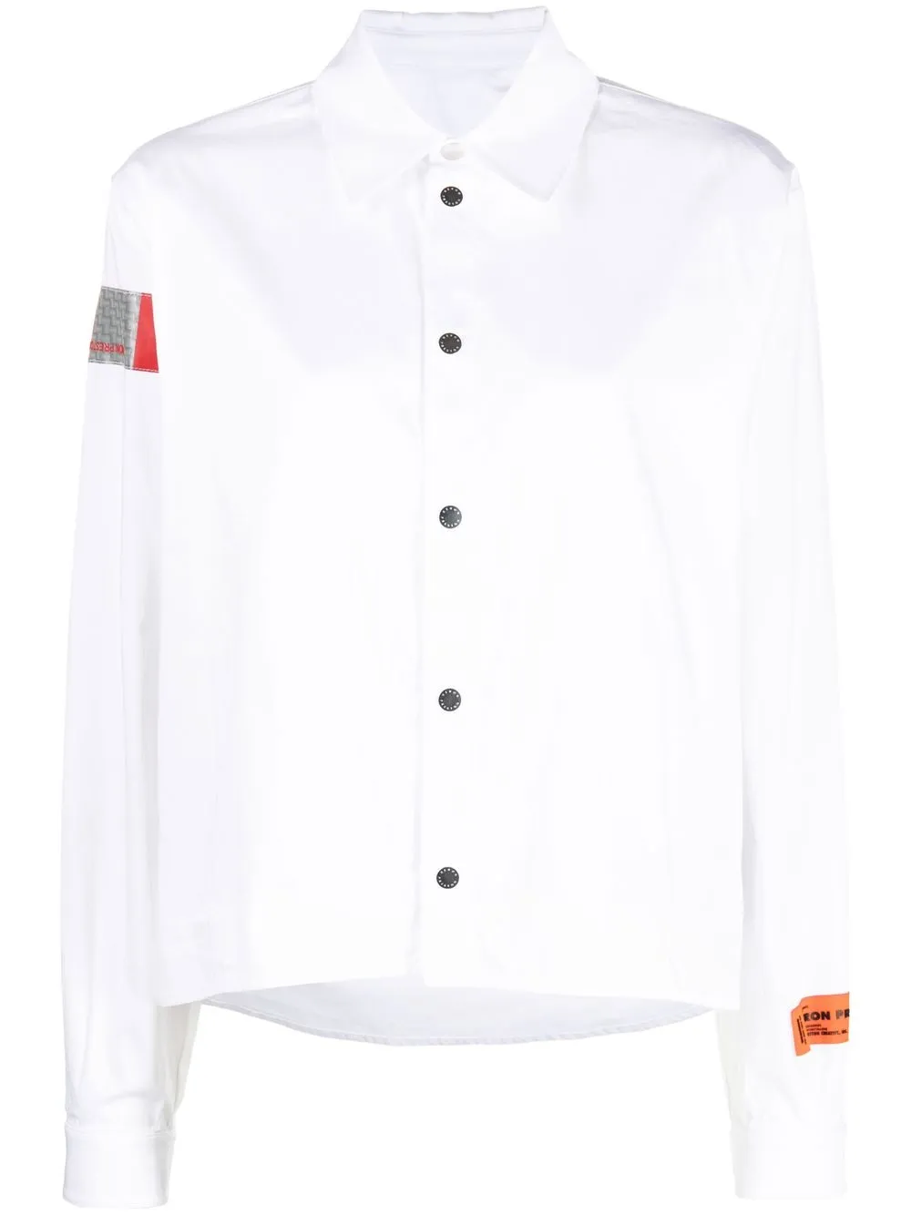 

Heron Preston logo-patch cotton shirt - White