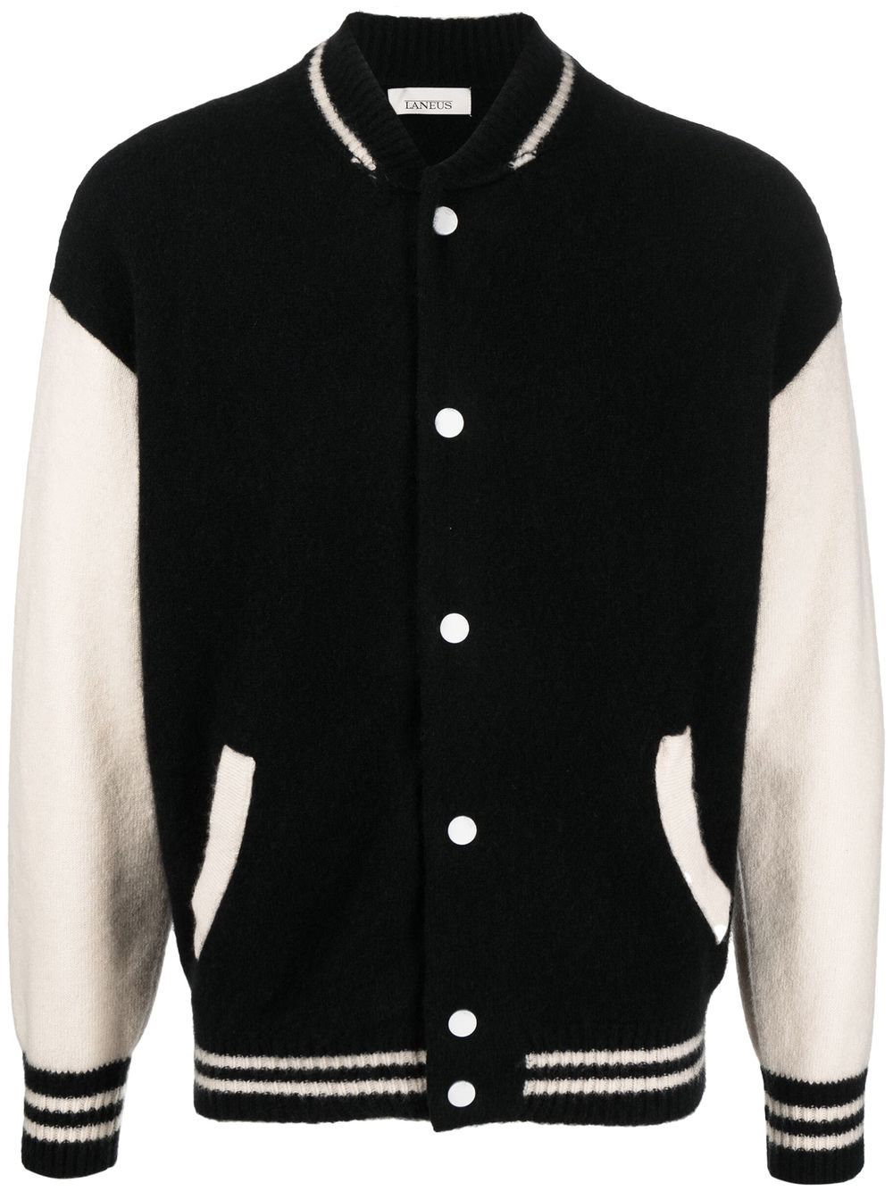 Laneus knitted varsity jacket - Black