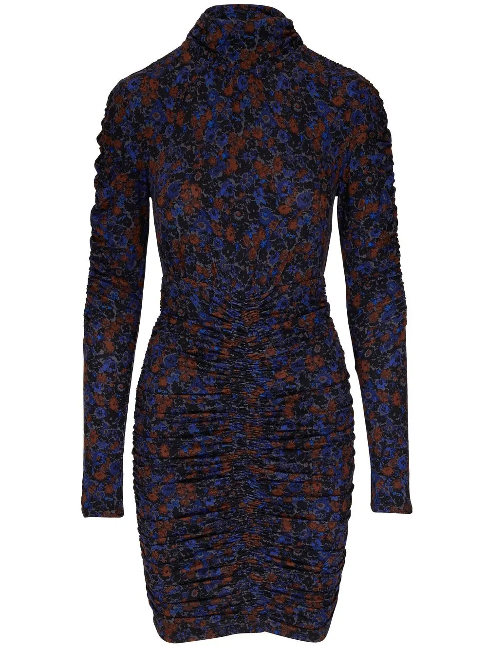 

Veronica Beard floral-print ruched dress - Blue