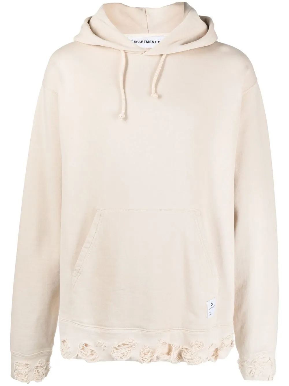 

De Beers Jewellers distressed-effect cotton hoodie - Neutrals
