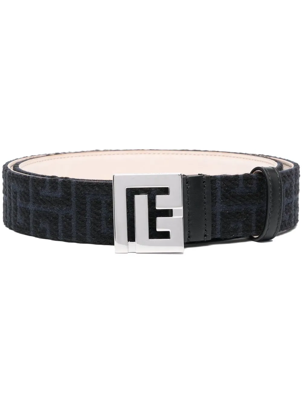 

Balmain monogram logo-buckle belt - Black