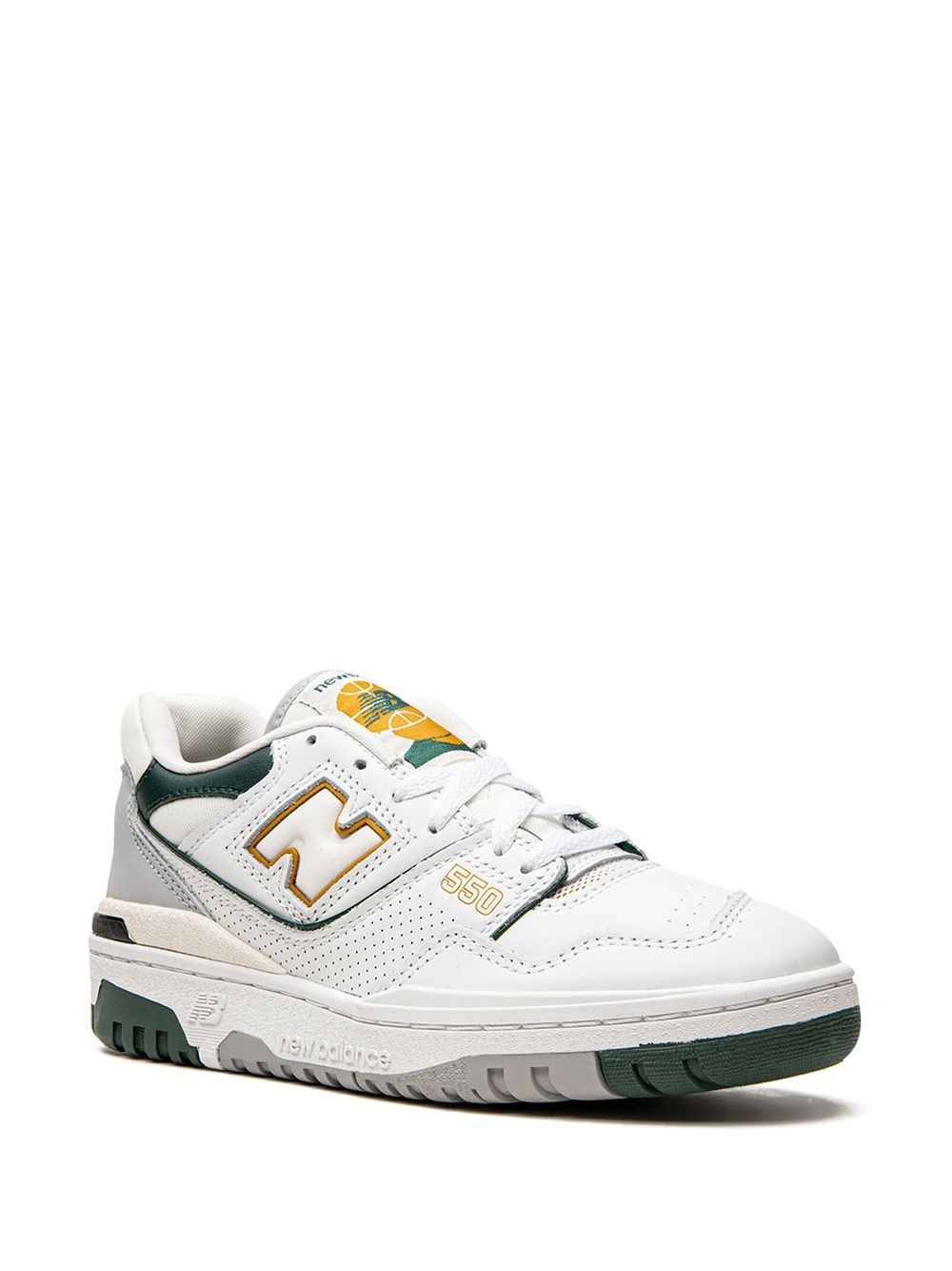 Shop New Balance 550 "white/nightwatch Green" Sneakers