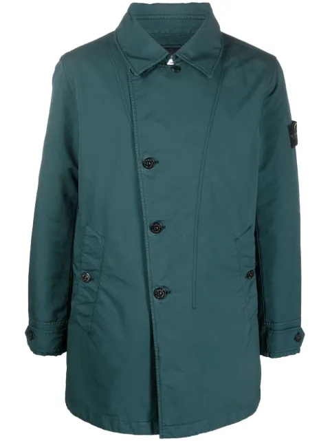 Stone Island Compass-motif asymmetric jacket