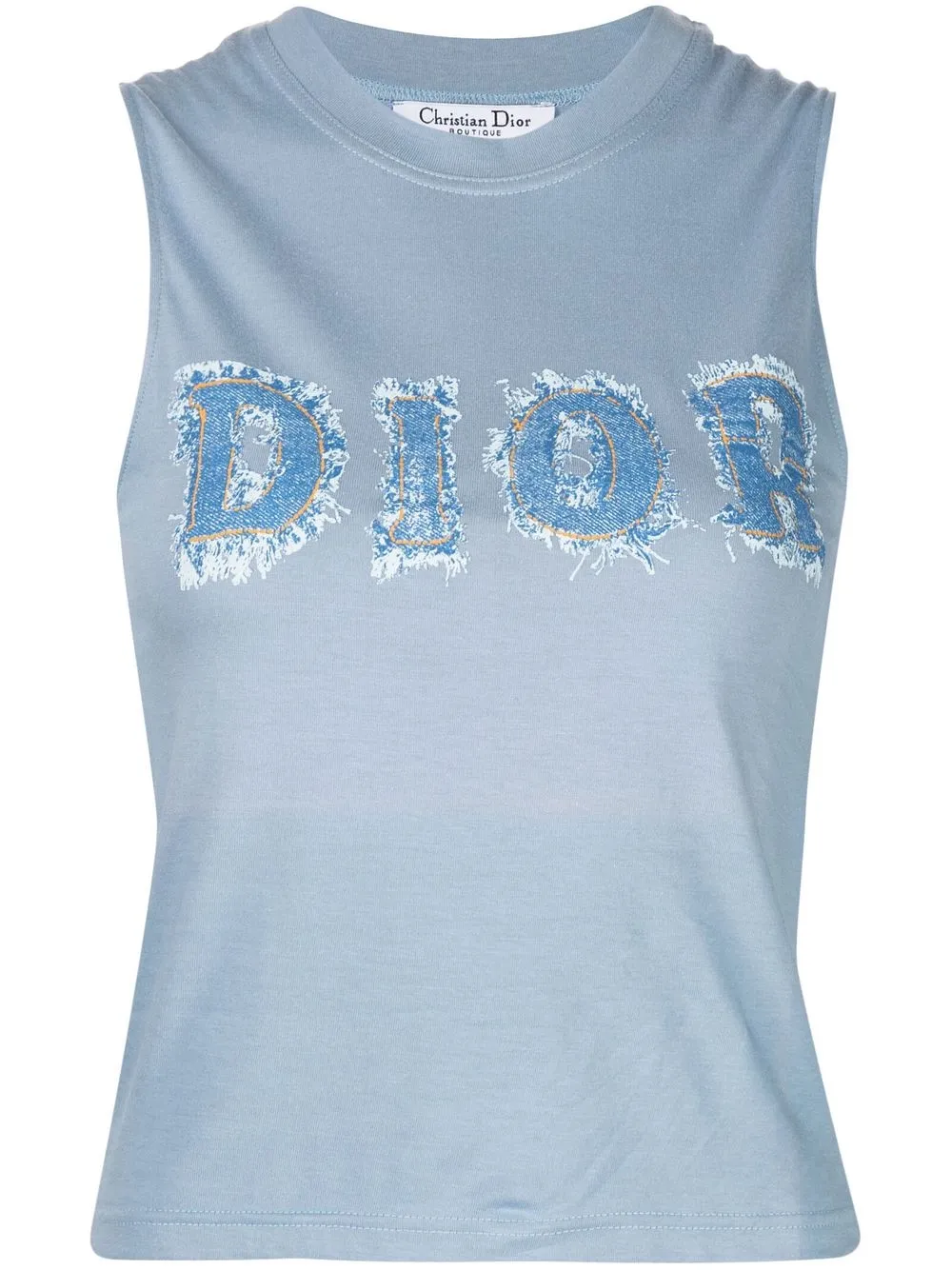 

Christian Dior 2003 pre-owned logo-print tank top - Blue
