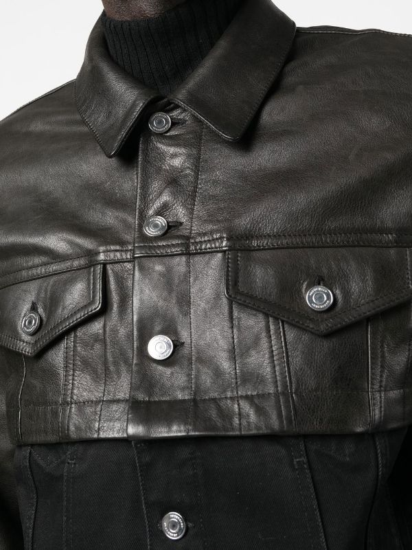 Denim deals jacket leather