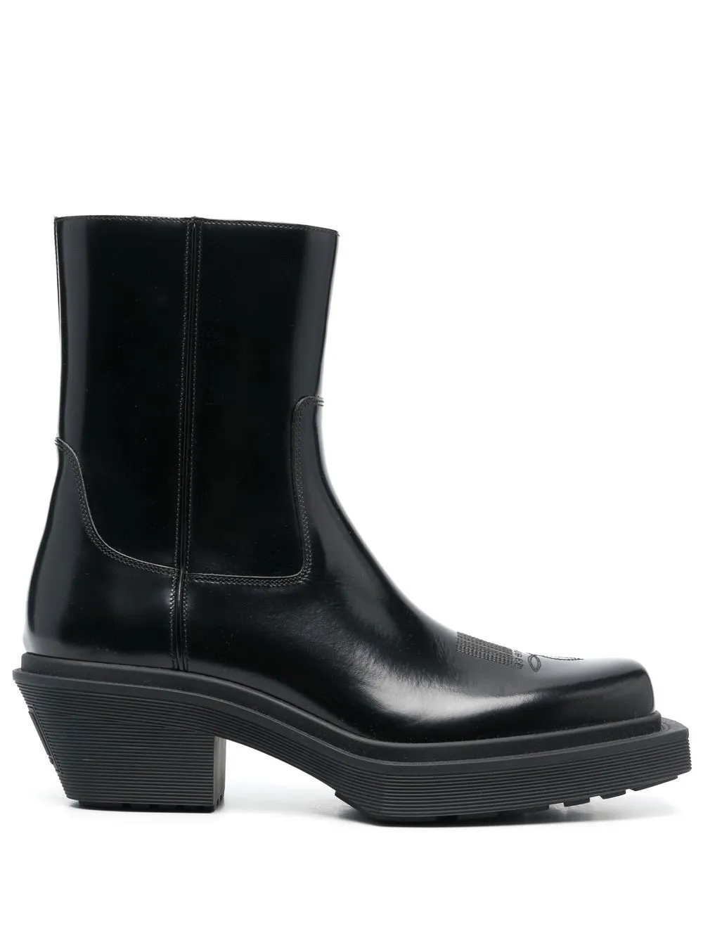 

VTMNTS botas con logo bordado - Negro