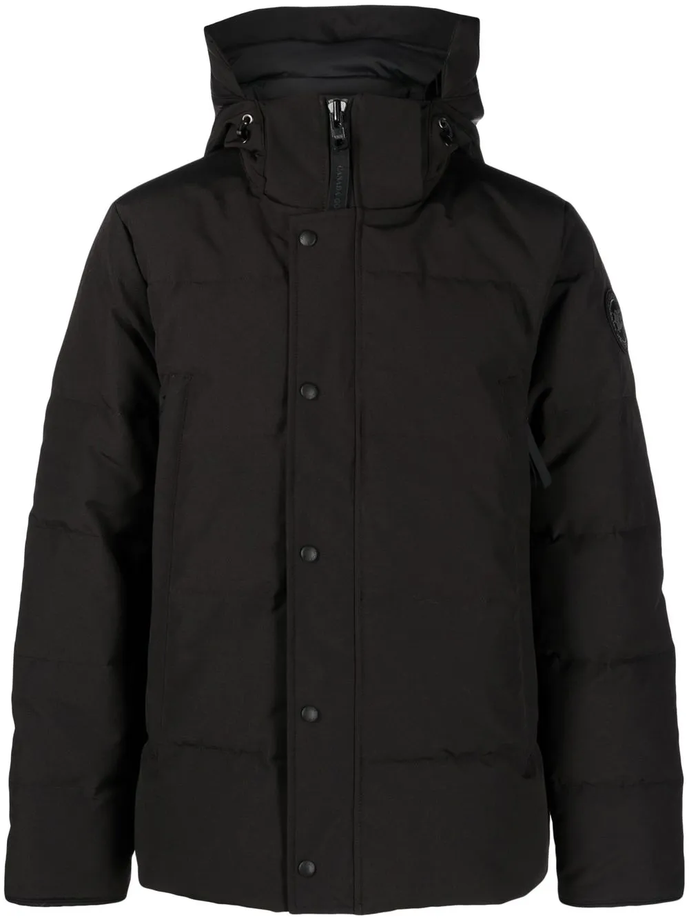 

Canada Goose logo-patch zip-up padded jacket - Black
