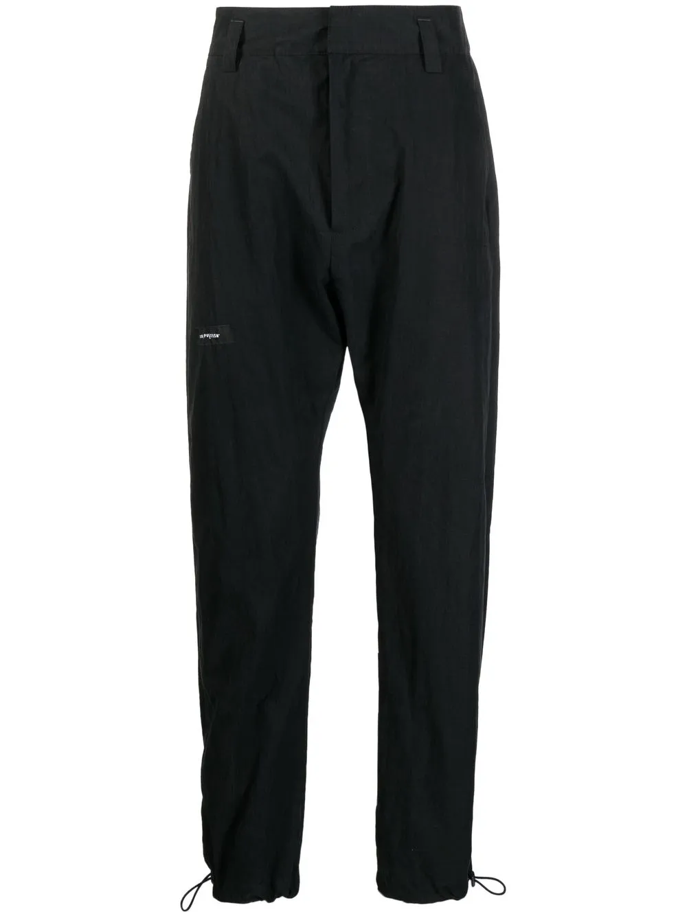 mid-rise tapered-leg trousers