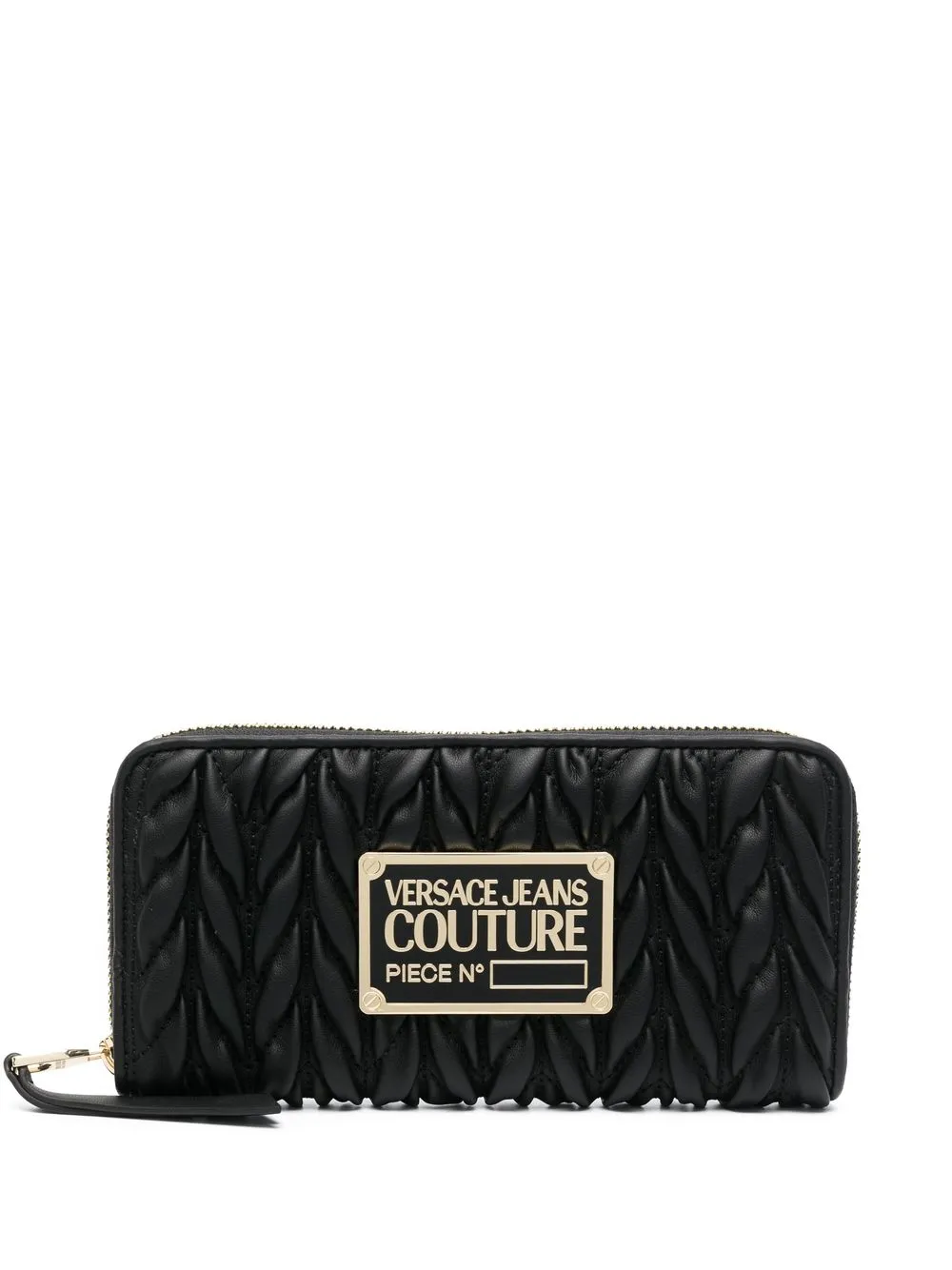 

Versace Jeans Couture matelassé continental wallet - Black