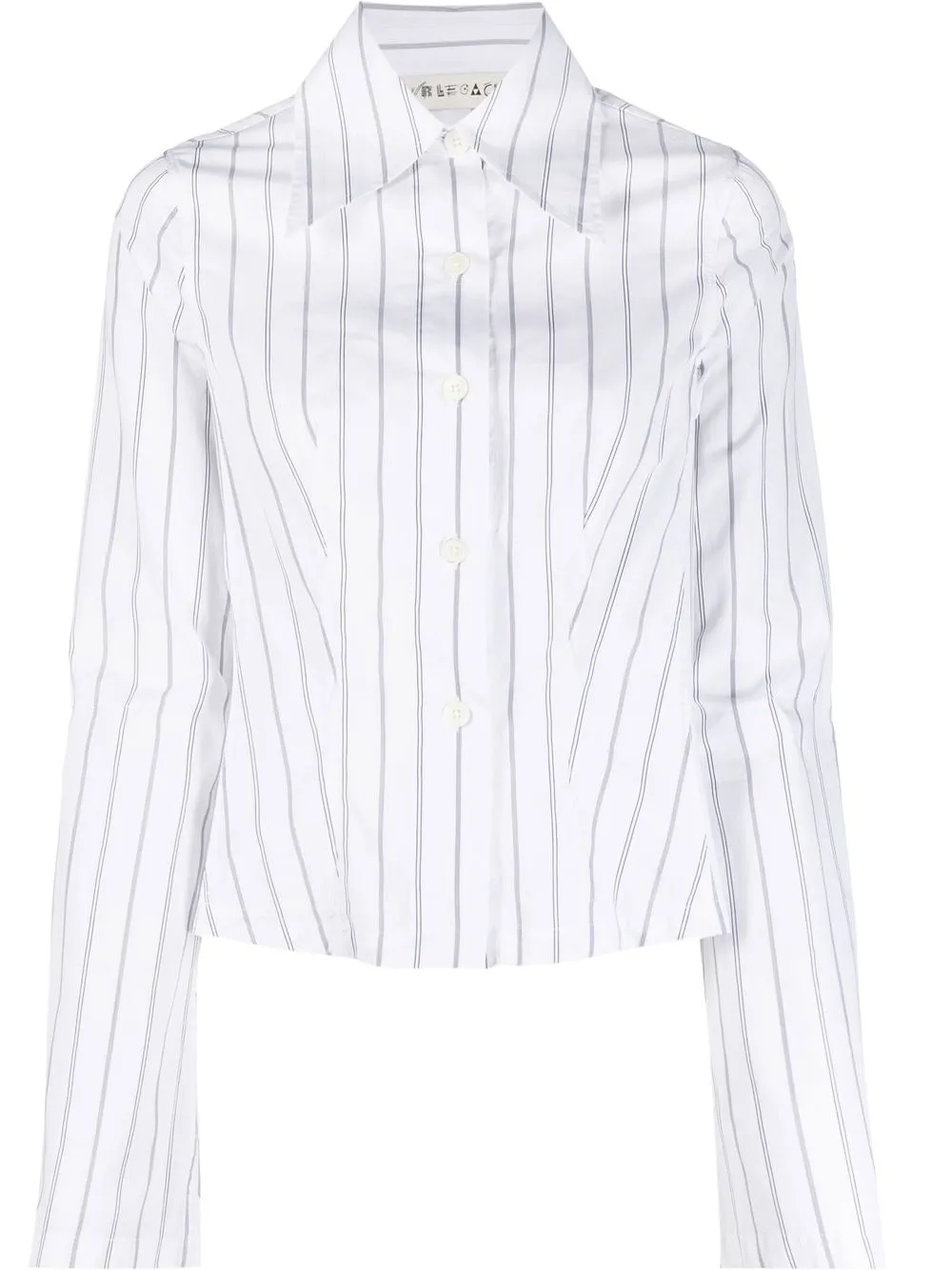 

OUR LEGACY pinstripe-print long-sleeved shirt - White