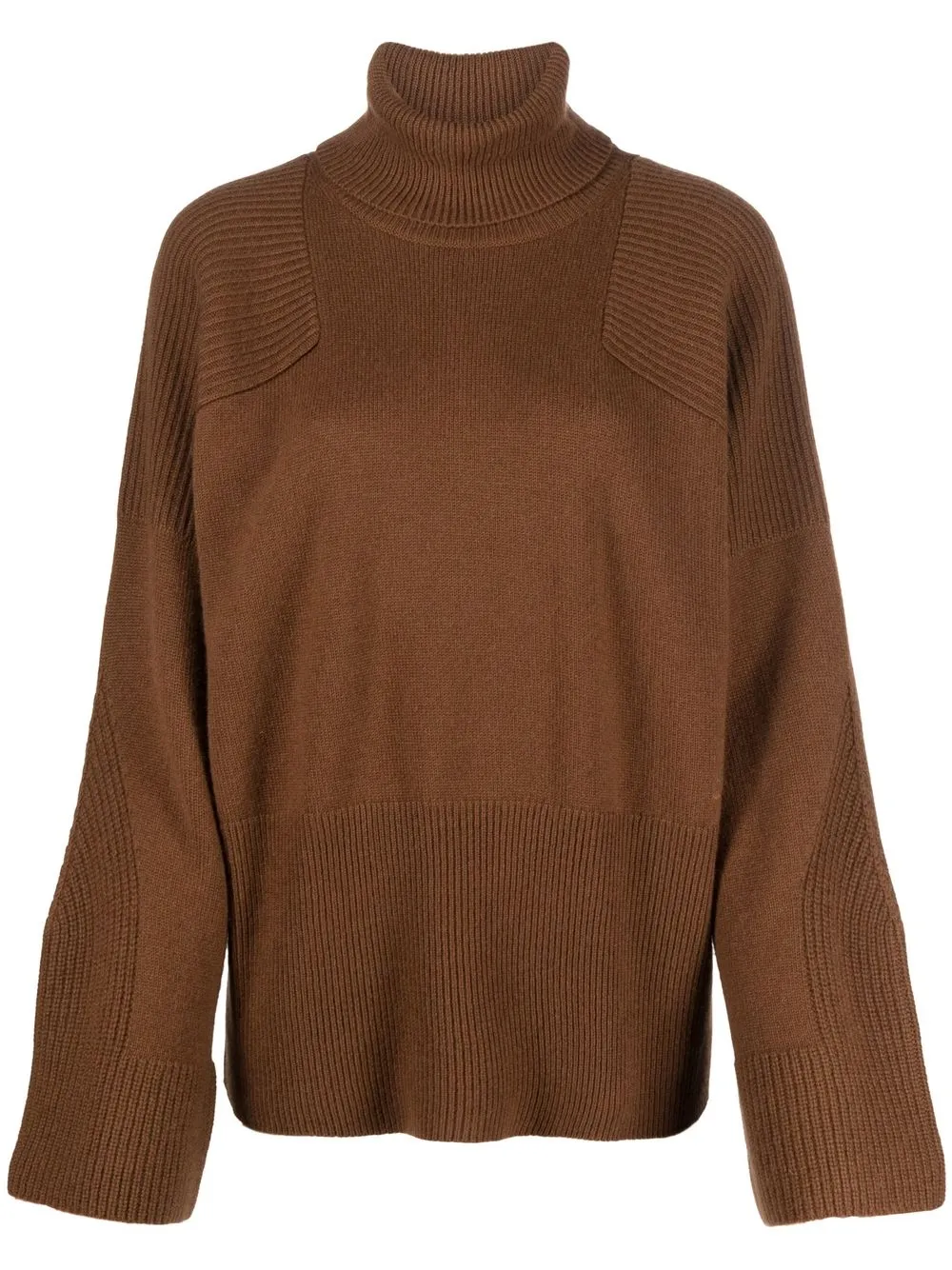 

Loulou Studio oversized roll-neck cashmere jumper - Brown
