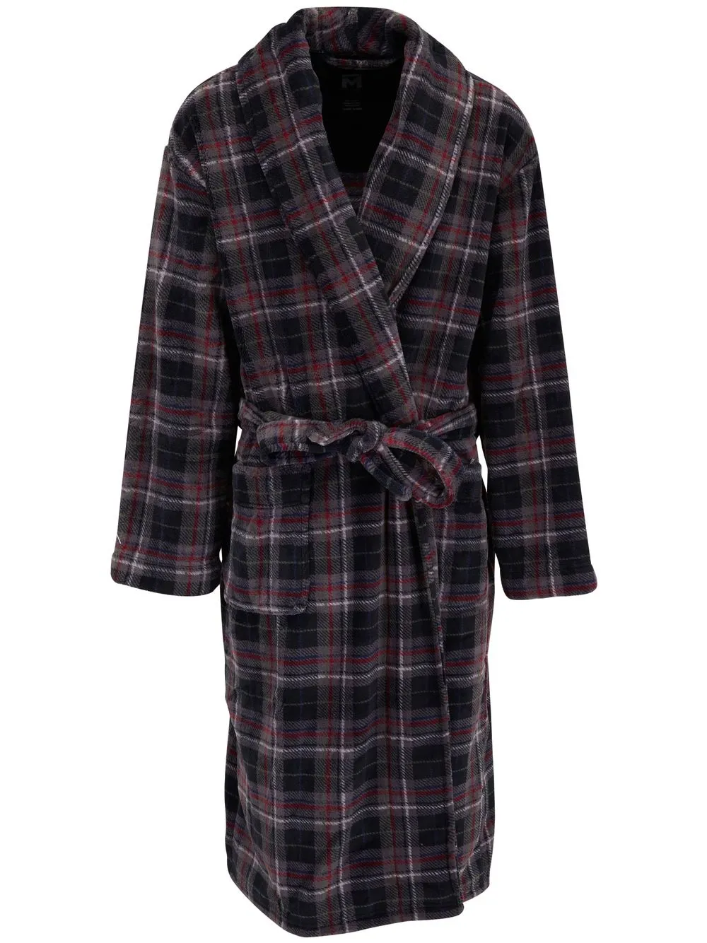 

Majestic Filatures checked belted dressing gown - Black