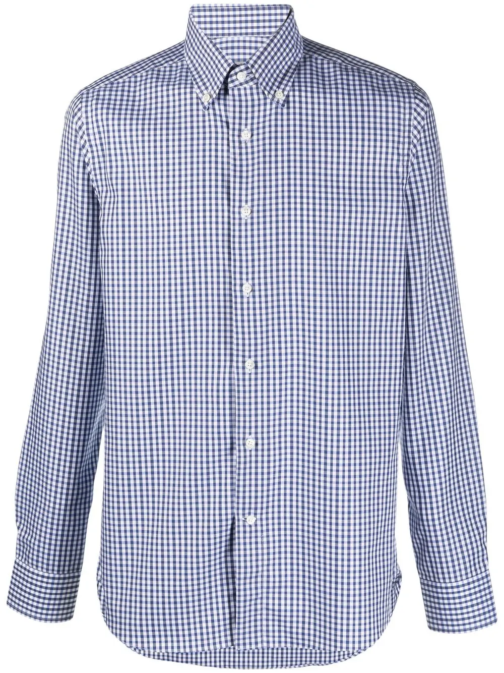 

Canali gingham-check cotton shirt - Blue