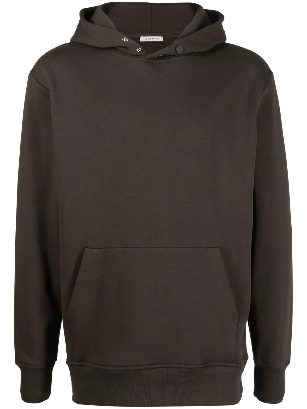 

Low Brand cotton button-up hoodie - Brown