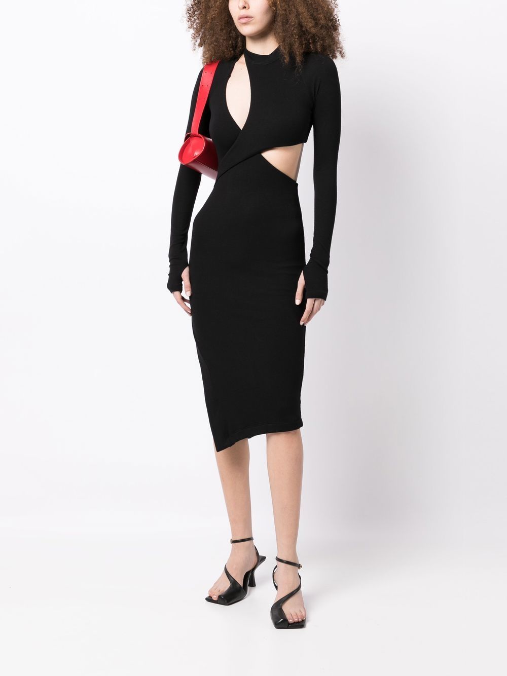 Shop Alix Nyc Danica Cut-out Midi Dress In Black