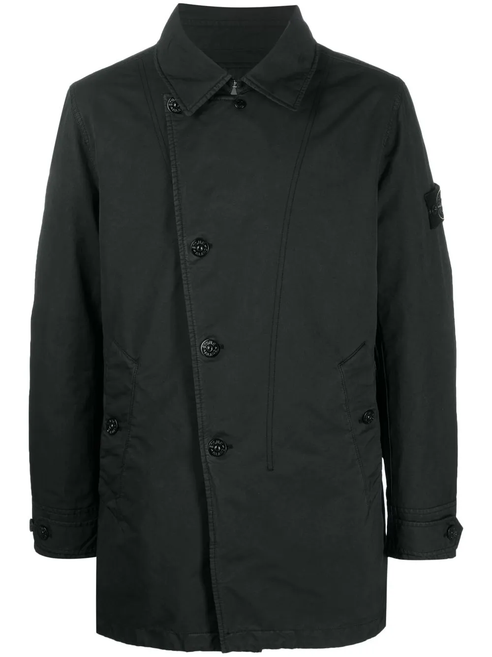 

Stone Island Compass-motif asymmetric jacket - Green