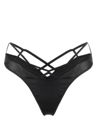 Kiki De Montparnasse | Cage Cotton Briefs | Black | FARFETCH AO