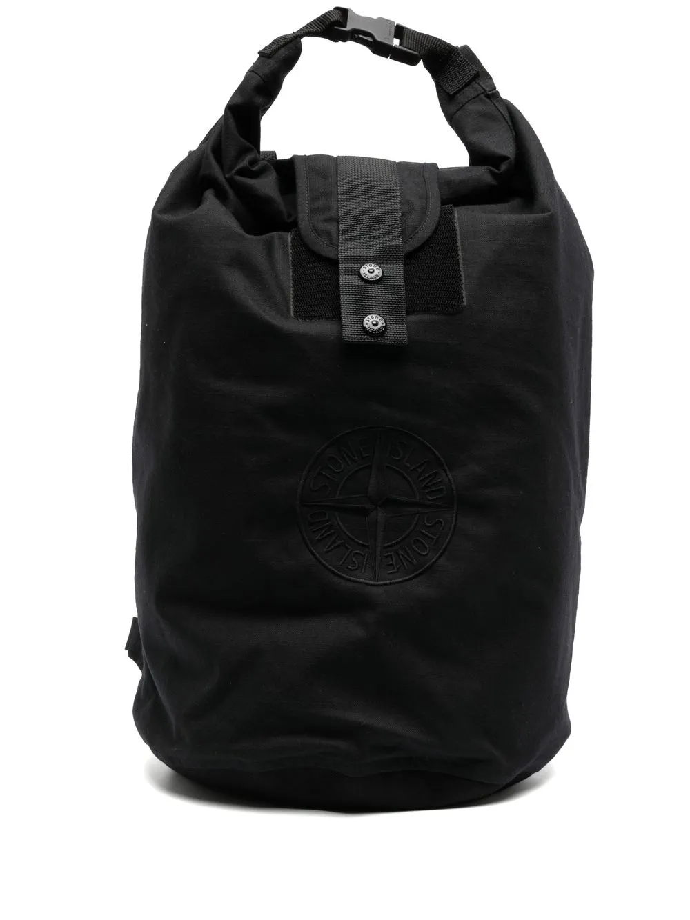 

Stone Island embroidered-logo detail backpack - Black