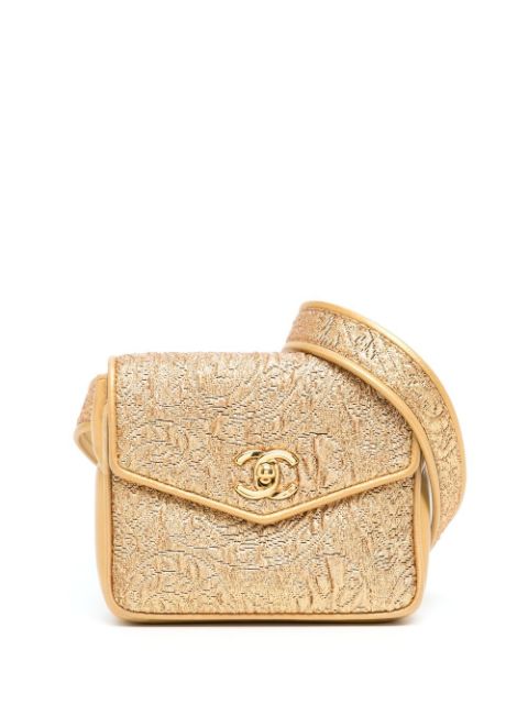 CHANEL 1992 quilted metallic belt bag Women