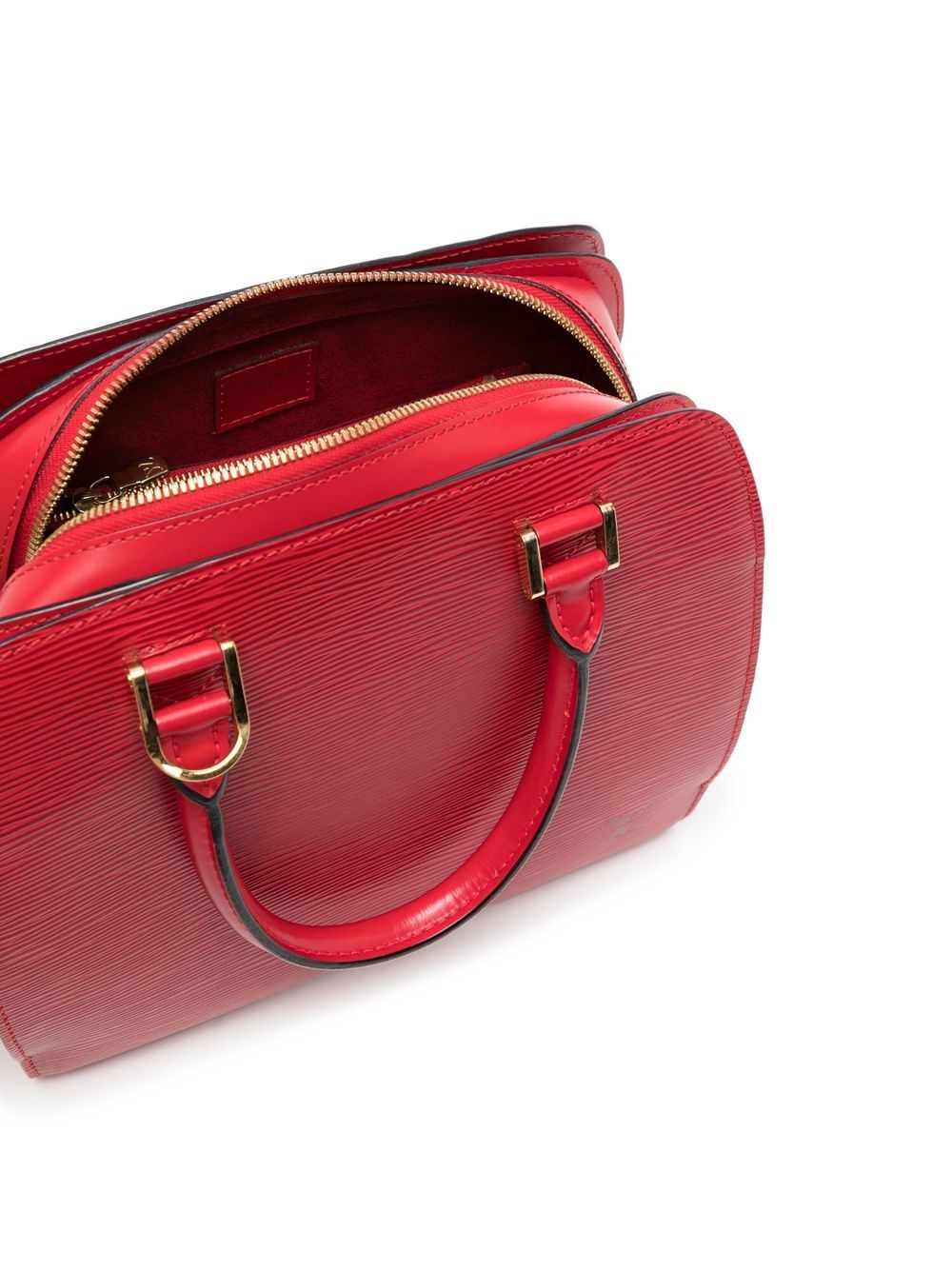 Pre-owned Louis Vuitton 2002 Épi Pont Neuf Handbag In Red