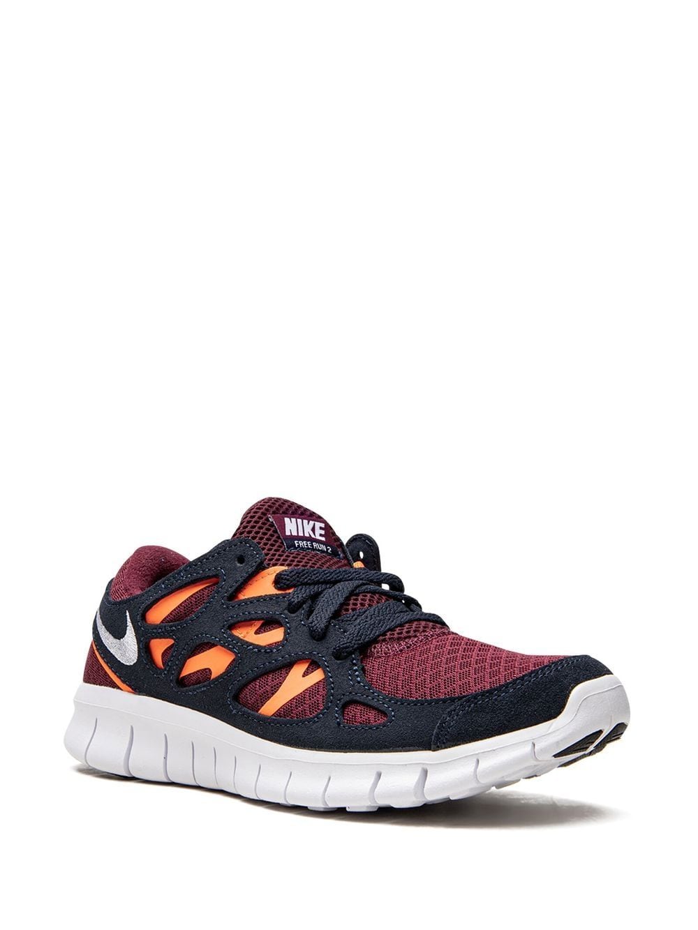 Shop Nike Free Run 2 "dark Beetroot/white/total Oran" Sneakers In Red