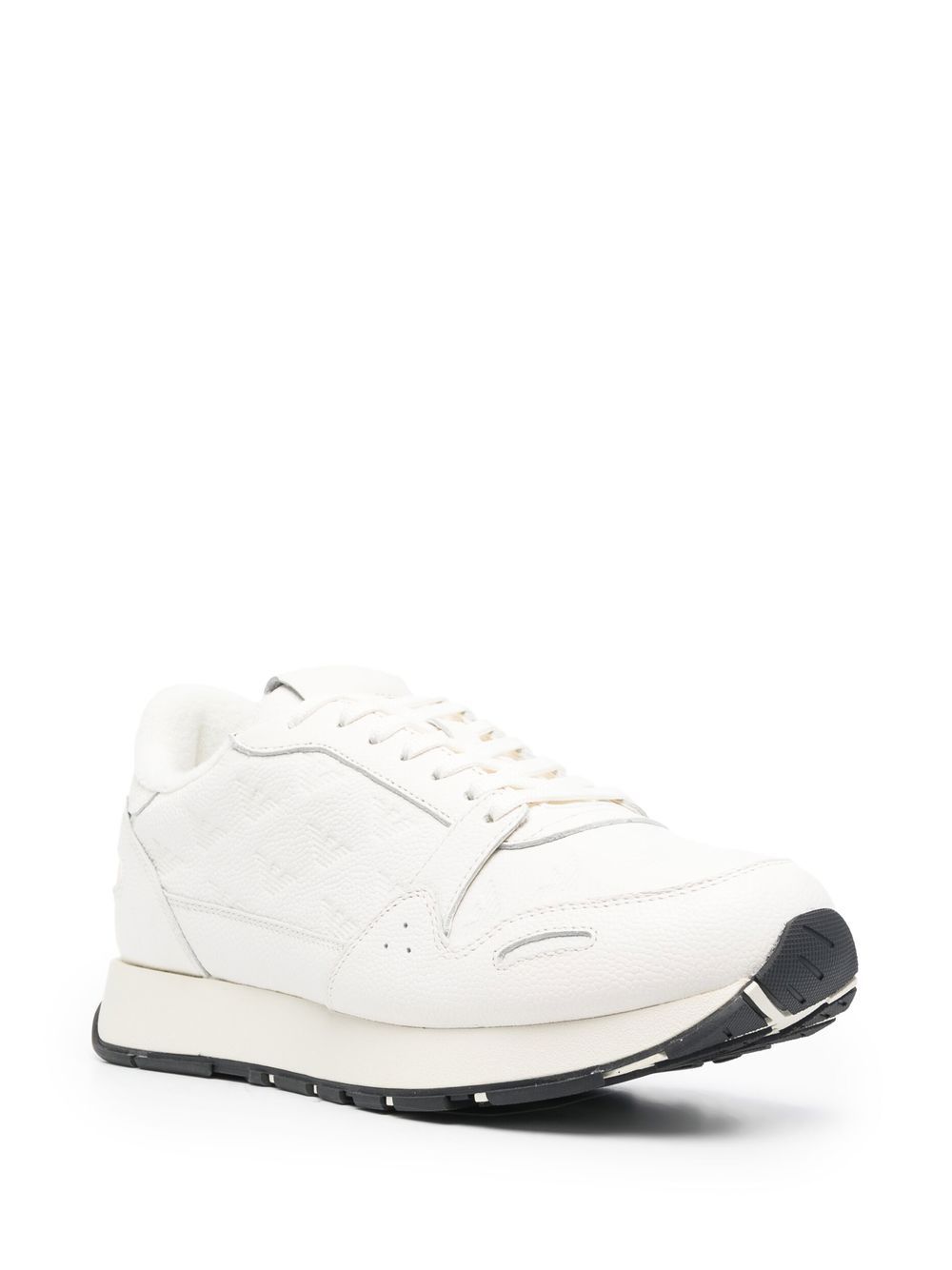 Emporio Armani Sneakers met monogram patroon - Wit