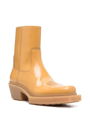 靴 VTMNTS 22AW ANKLE COWBOY Boots Buy VTMNTS men black leather cowboy ankle boots for $740