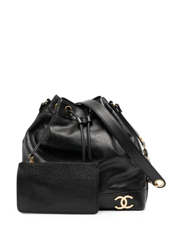 VINTAGE シャネル バケットバッグ ブラック CHANEL Pre-Owned ココマーク バケットバッグ | ブラック