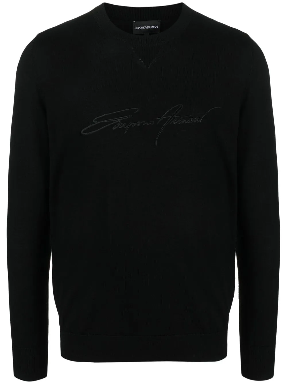 

Emporio Armani suéter de tejido fino con cuello redondo - Negro