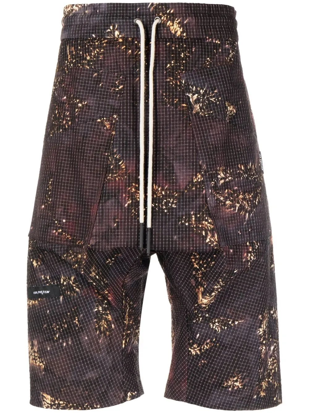 abstract-print knee-length shorts