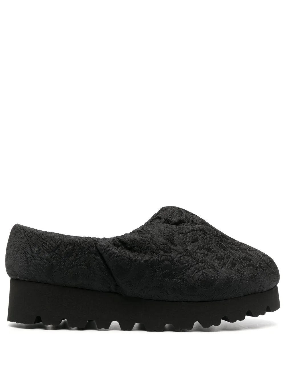 

YUME YUME mocasines en jacquard con suela gruesa - Negro