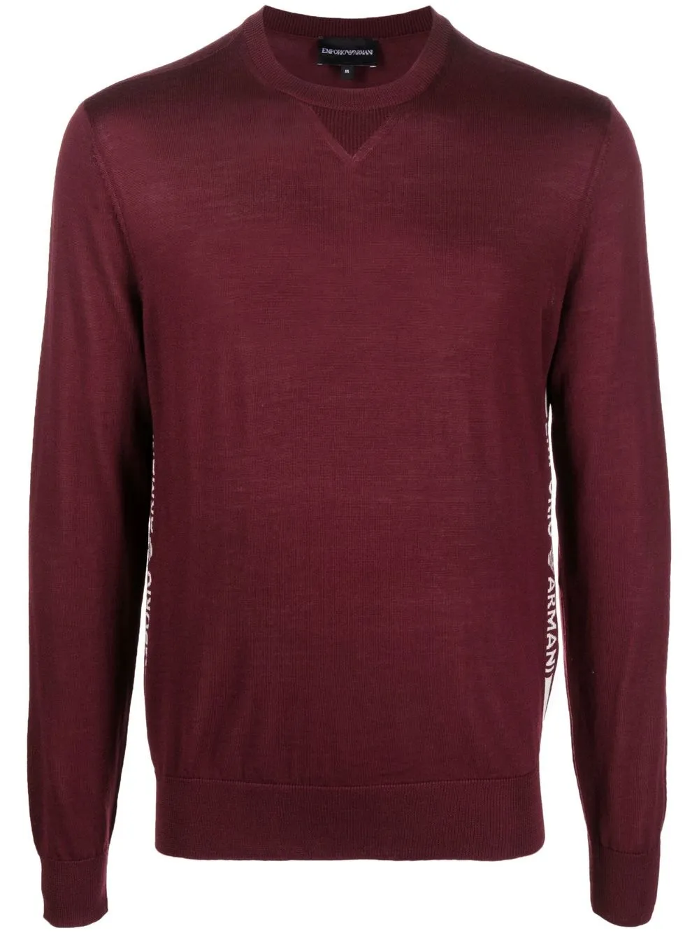 

Emporio Armani wool logo-stripe jumper - Red